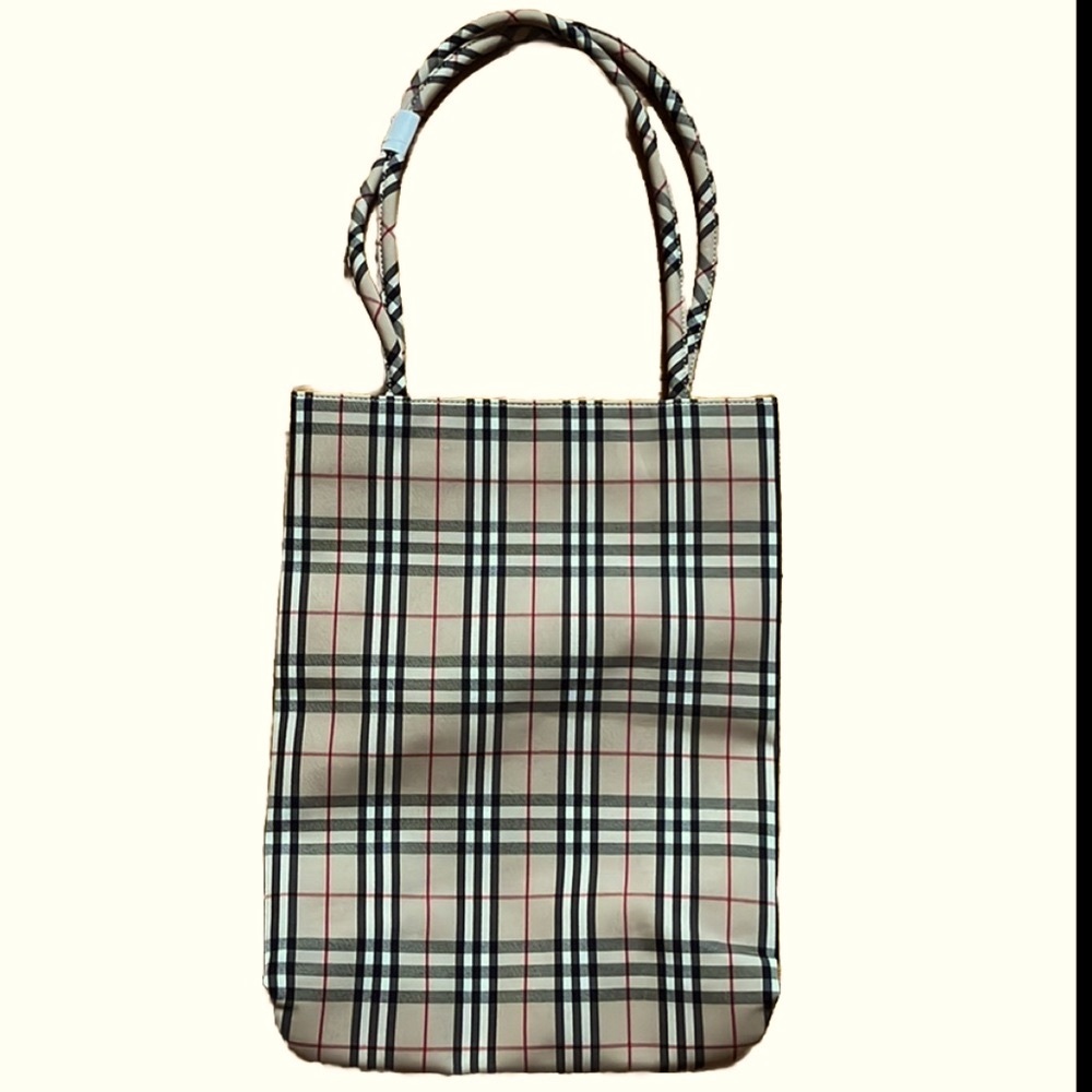 HOT PICK Burberry Vintage Tan Check Shopper Tote Bag. Small. 36x28cm - Brand New